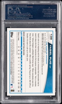 2013 TOPPS CHROME RUNNING #138 YASIEL PUIG ROOKIE RC PSA 10 | eBay
