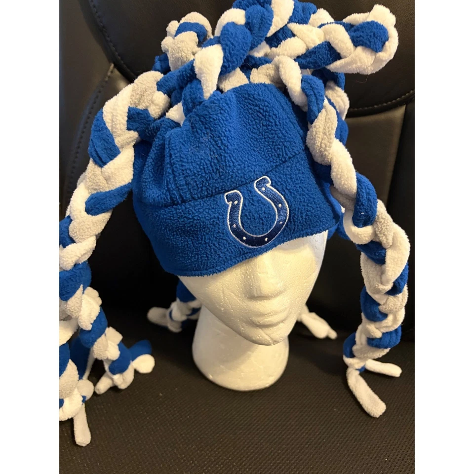 Sombrero polar con trenzas para hombre Indianapolis Colts ropa del equipo Reebok NFL Foto 2 de 4
