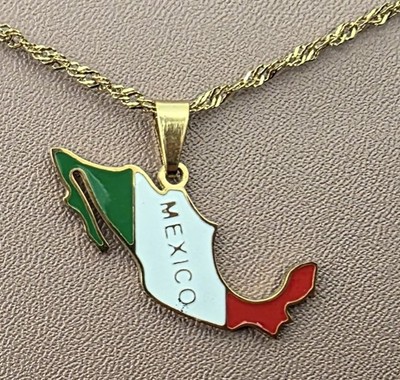 Map Flag Pendant Necklace for Women Fashion Jewelry