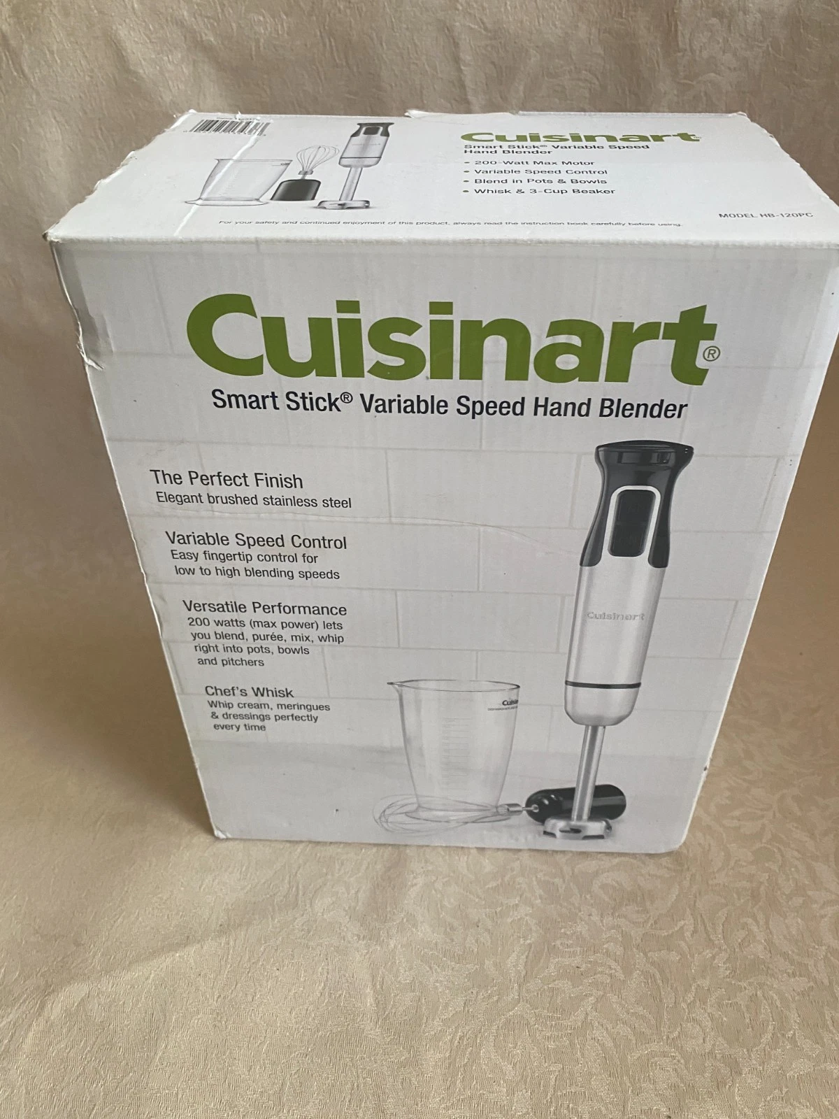 Cuisinart Smart Stick Variable Speed Hand Blender Immersion Mixer Silver HB120PC
Opens in a new wind