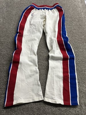 Vintage 70s 80s Sand Knit Macgregor Detroit Pistons Nba Snap Off Flare Pants 34