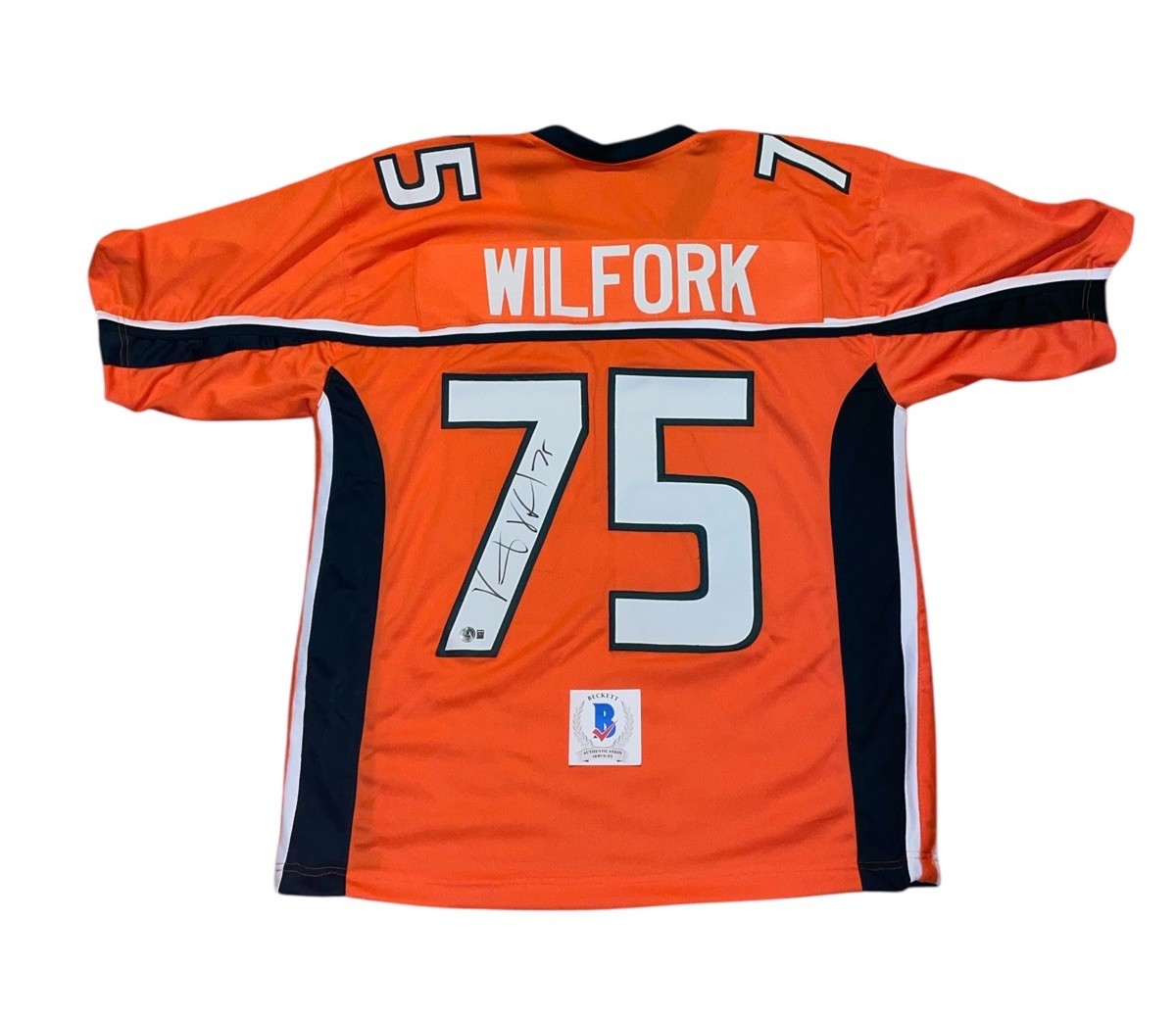 Vince Wilfork Autographed Signed Miami Hurricanes Jersey Auto Beckett 
