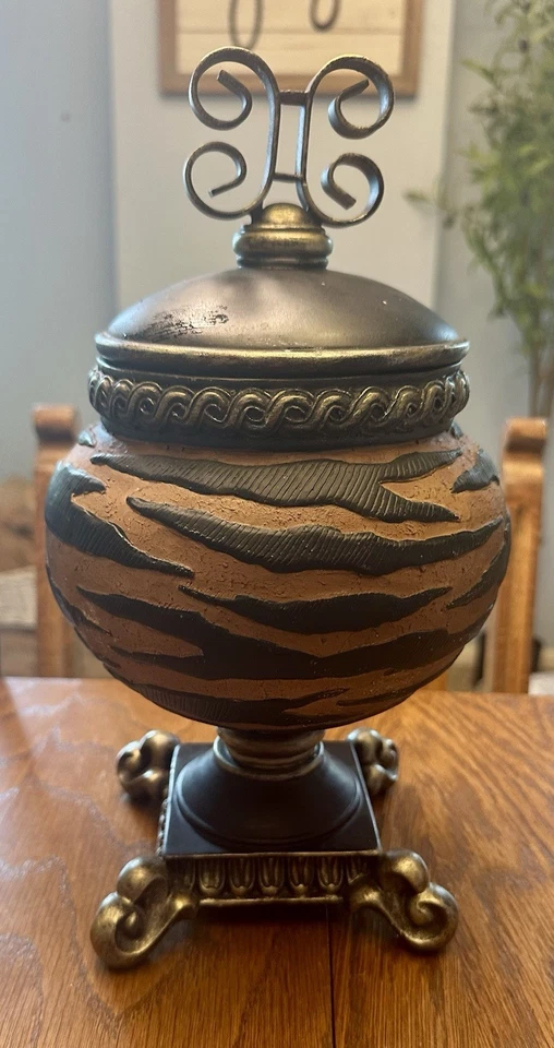 "Frasco de boticario Hobby Lobby 14"" decoración del hogar marrón ámbar" Foto 2 de 3