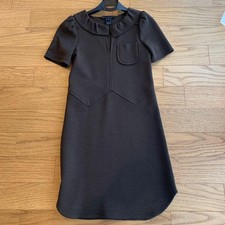 Marc By Marc Jacobs Wool Key Neck A-Line Dress Khaki Unlined Size XS