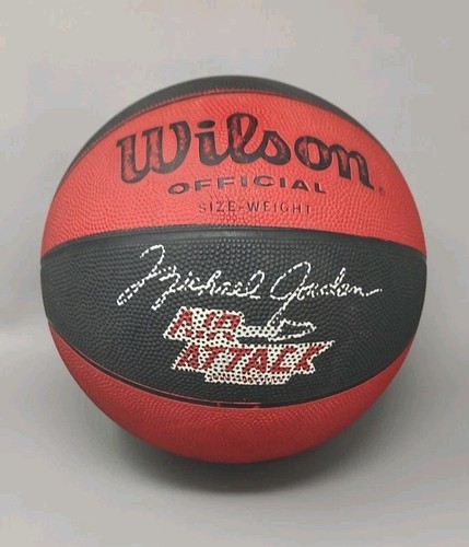 Vintage Michael Jordan Air Attack Wilson Official Basketball Red/Black Full Size