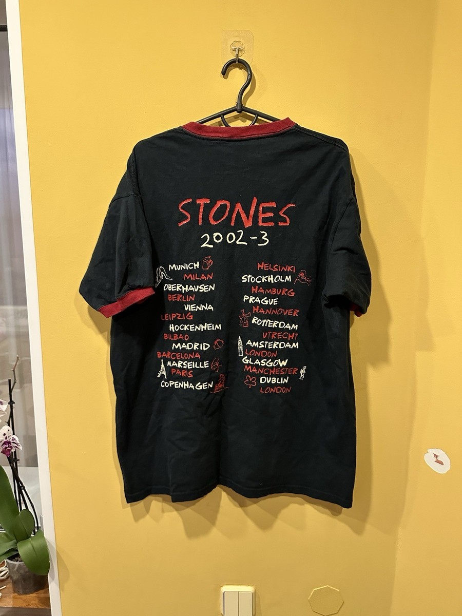 Vintage Rolling Stones 2002-2003 Tour Black Red made in USA t 