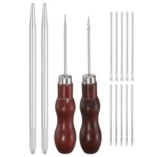 Doll Hair Rooting Holders Tool, 0.6mm/0.8mm Rerooting Knitting Needles, Silver