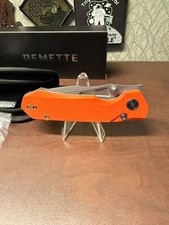 Remette Rt-rhino Rngd3 D2 Orange G10 Button Liner Lock Flipper Edc Knife Remette Rt-rhino Rngd3 D2 Orange G10 Button Liner Lock Flipper Edc Knife