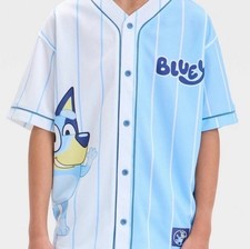 Boys' Bluey Baseball Jersey - size small kids jersey NWT button up