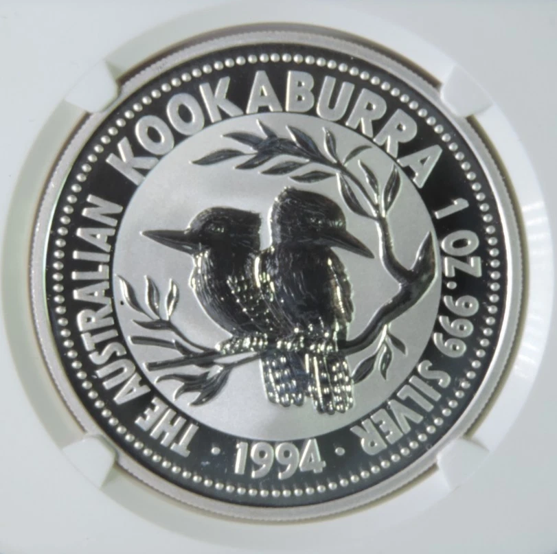 1994 Australia Kookaburra 1oz .999 Silver $1 Coin NGC MS70 - Image 3 of 4
