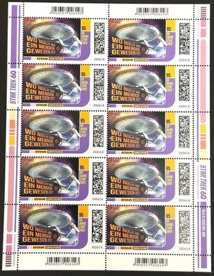 DEUTSCHLAND 2026 60 JAHRE STAR TREK 0,95  Mi. 3990 BOGEN / NEW SHEET GERMANY MNH