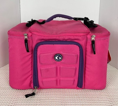 6 Pack Fitness Bag Six Pack Travel Innovator 3 Meal Prep Gym Bag Pink New Defect