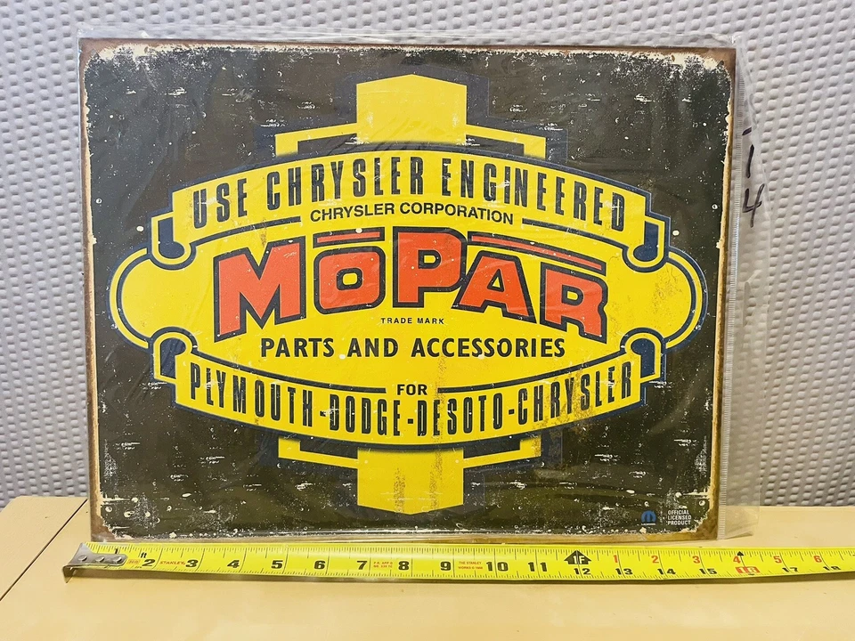 Vintage Style Chrysler Mopar Car Parts Automotive Advertising Sign 16” X 12” - Image 2 of 4