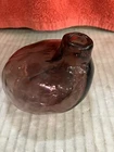 Classic VTG Blenko Amethyst Blown Glass Crackle Vase, Pinched Top DWK89