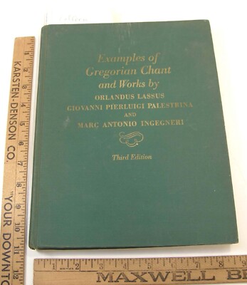 1946 GUSTAVE SODERLUND EXAMPLES OF GREGORIAN CHANT LASSUS PALESTRINA INGREGNERI