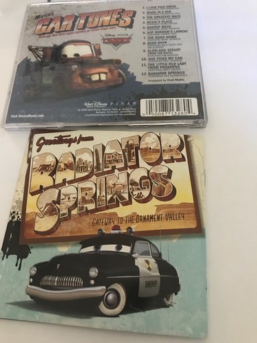 Mater's Car Tunes CD Various Disney Pixar Cars Lightning McQueen Lyric Insert - Picture 4 of 6