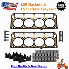 LS9 MLS Cylinder Head Gaskets & LS7 Lifters Trays Bolts Set For 5.3/5.7/6.0/6.2