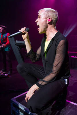Tyler Glenn of Neon Trees in concert for 987 Kringle Jingle at The- Old Photo-14