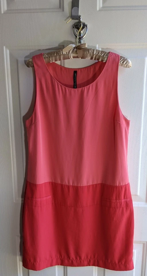 W118 By Walter Baker Women's Two Toned Silky Pink Dress Size M - Image 2 of 4