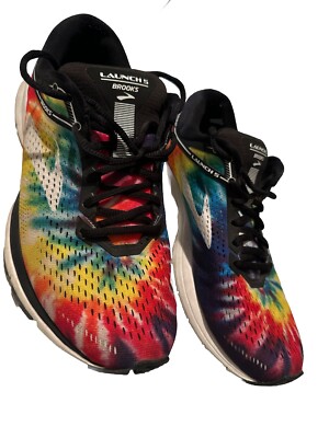Brooks Womens Launch Rock N Roll Marathon Series Tie Dye Sneakers Mesh Sz 