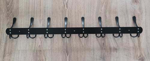 Dseap Coat Rack Wall Mount - 74cm Long 8-Tri-Hooks, Heavy Duty, Stainless Steel - Picture 5 of 8