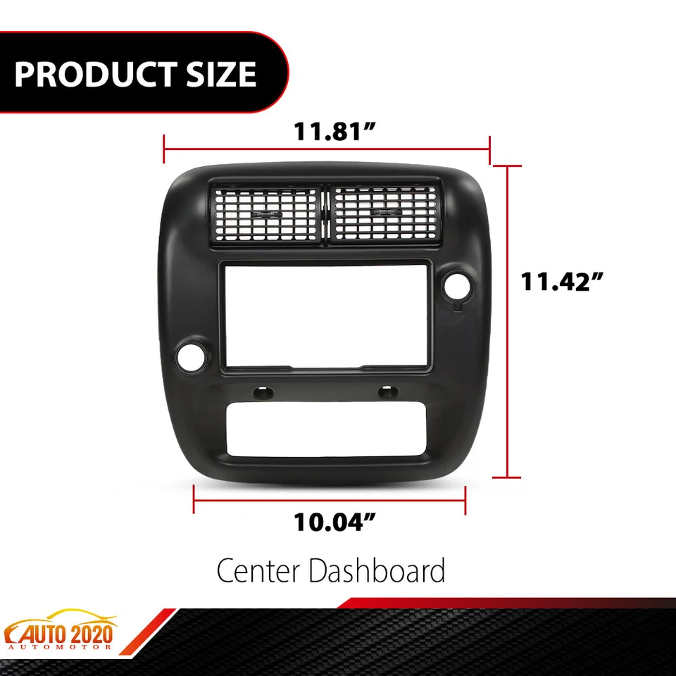 Fit For 97-01 Explorer 97-06 Ranger Center Dashboard Radio Panel Vent Trim Black Foto 3 de 4