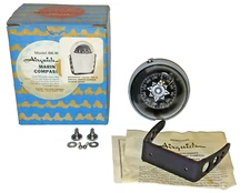 AIRGUIDE MARINE COMPASS BOAT DASHBOARD MODEL 66-W JEWELED MOVEMENT WEATHERPROOF