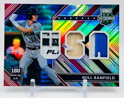 2018 Panini Elite Extra Edition USA Materials Emerald /10 Will Banfield #USAM-WB