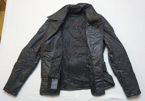 Belstaff Womens Biker Jacket Racer Slim Belted Lined Waxed Cotton Blend Black 42 - Picture 3 of 20