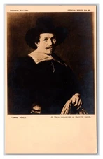 RPPC A Man Holding a Glove Painting by Frans Hals UNP Postcard W22