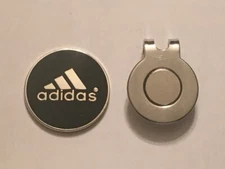 (1) ADIDAS 1" Coin Style Golf Marker W/BONUS HAT CLIP - A Great Deal!