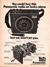 Panasonic Tech Series Radio Internals 1974 Vintage B & W Old Technology Print Ad