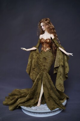 1/6 Female Green Evening Long Baroque Dress Girl Skirt Fit 12'' Action Figure Toy