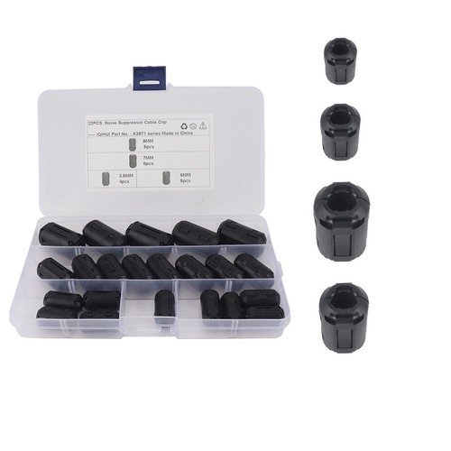 Ferrite Core Bead Choke Ring RFI EMI Filter for AV Cable Coaxial Audio