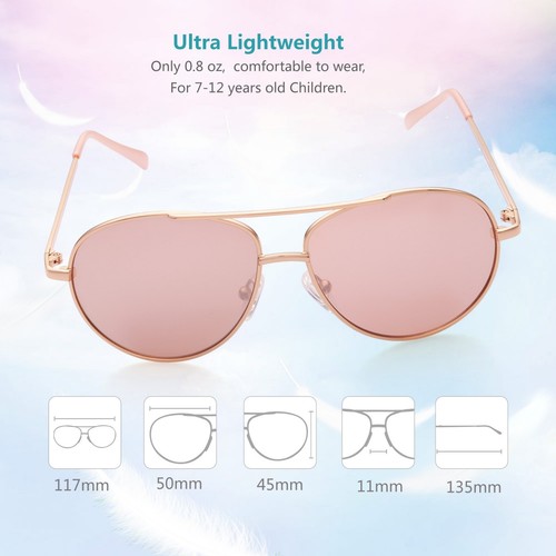 Aviator Sunglasses For Kids Boys Girls Baby Children Toddler Eye Glasses Case - Picture 10 of 53