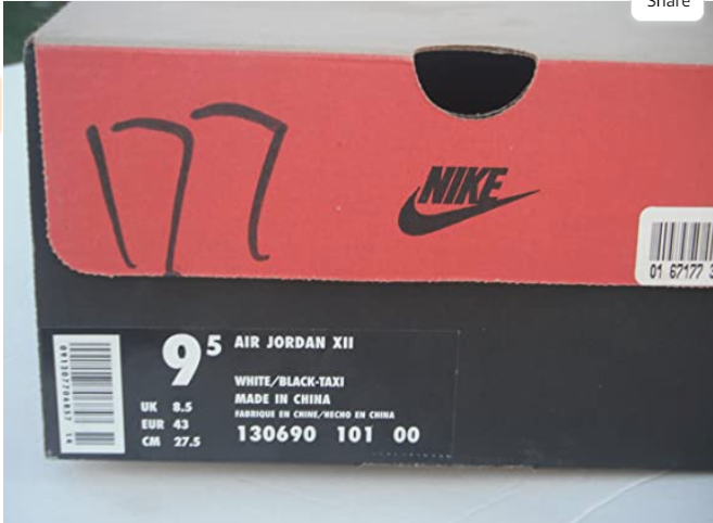 Size 9.5 - Air Jordan 12 OG 1996 Taxi for sale online | eBay