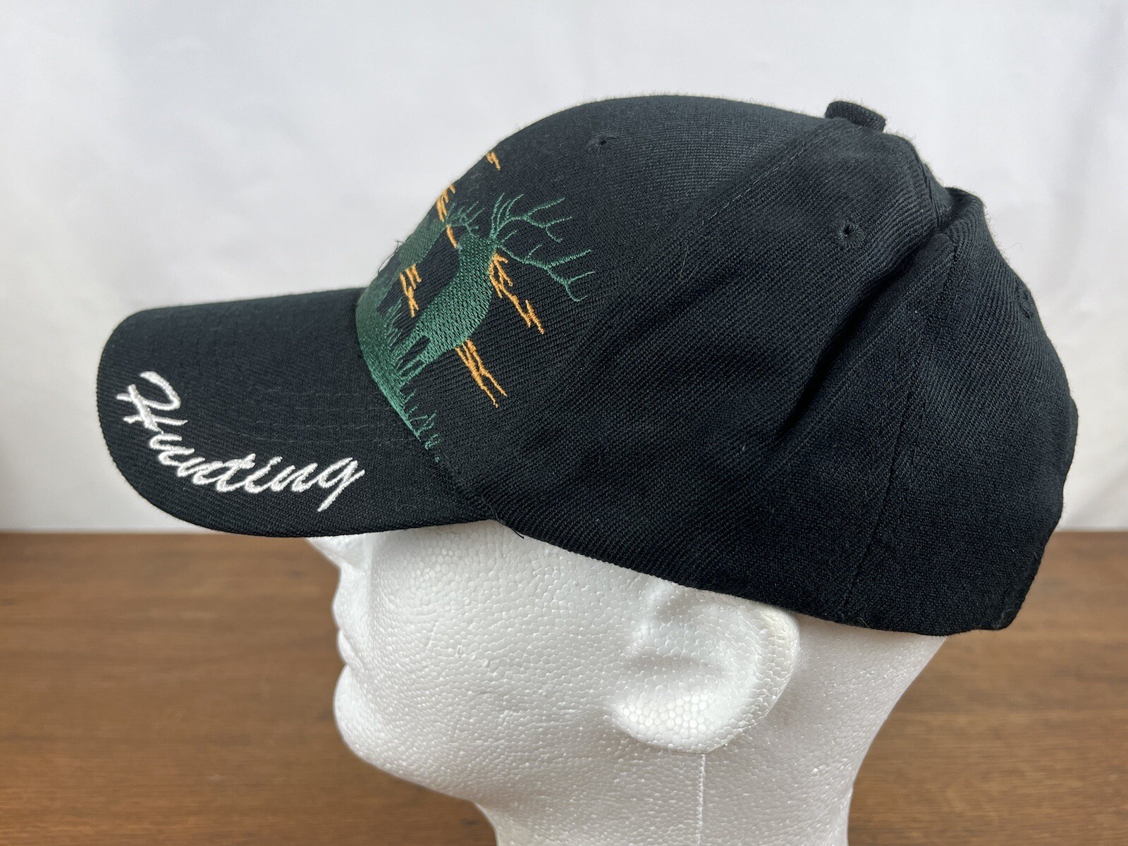 Hunting Black Polyester Strapback Baseball Cap Hat - image 2