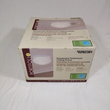 Portfolio Fluorescent Ceiling Fixture 9x9x5.5 Open Box Model 0292381