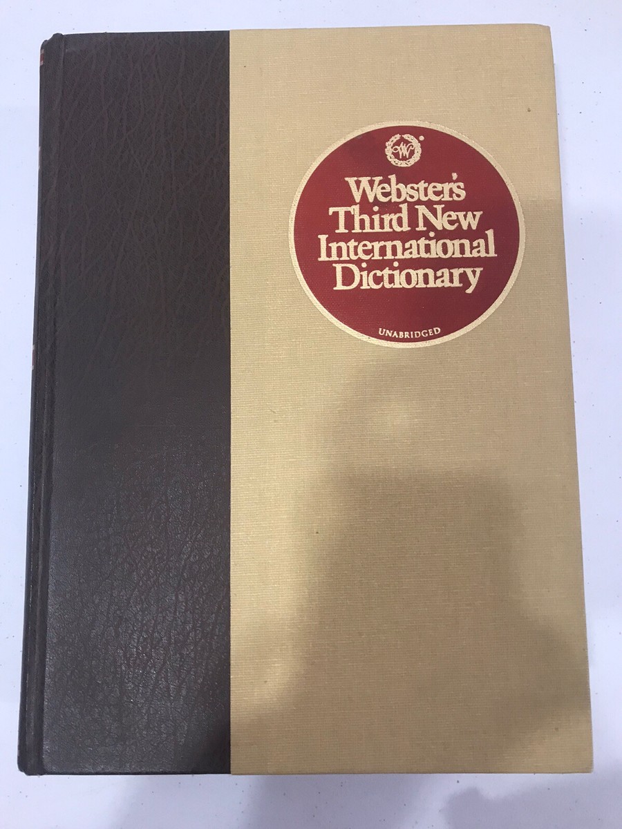 Webster's Third New International Dictionary Unabridged 1993
