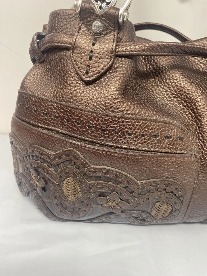 Bolso de mano de cuero Brighton Lolita 3D marrón chocolate Foto 3 de 4