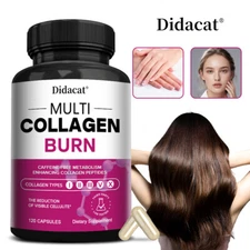 Multi Collagen Burn Capsules for Weight Loss - Hydrolyzed Collagen Peptides
