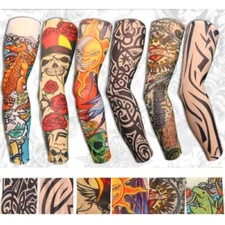 6 Pack Tattoo Arm Sleeves UV Sun Protection Fake Tattoo Arm Covers for Men Women