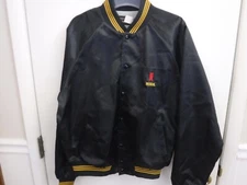 Vintage Michelob Anheuse~Busch Black Satin Lightweight Jacket Mens XLarge(New)