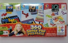 360 Super Fun Puzzles! Smart Games Come with 3 Different Games