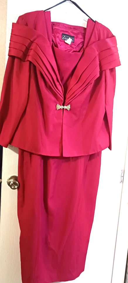 Maxi Vestido Vaina ALEX EVENINGS Mujer Talla 20 Sin Mangas con Chaqueta Manga 3/4 ¡Bonito! Foto 2 de 4