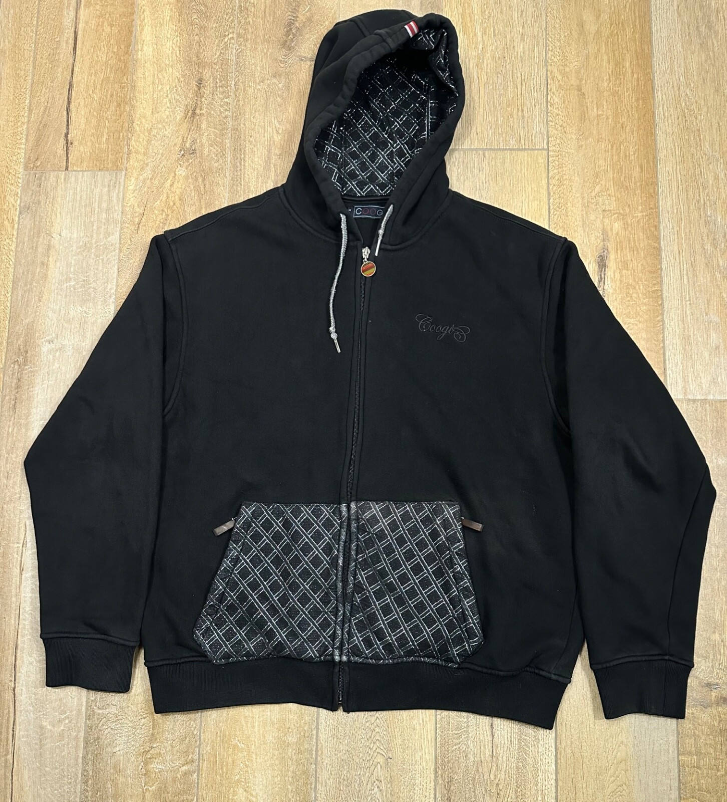 Vintage COOGI Full Zip Hoodie, Black - Mens X-Large