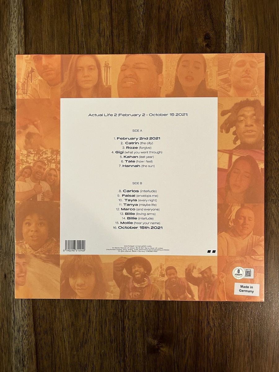 Fred Again..' Signed Vinyl Album 'Actual Life' DJ EDM Music