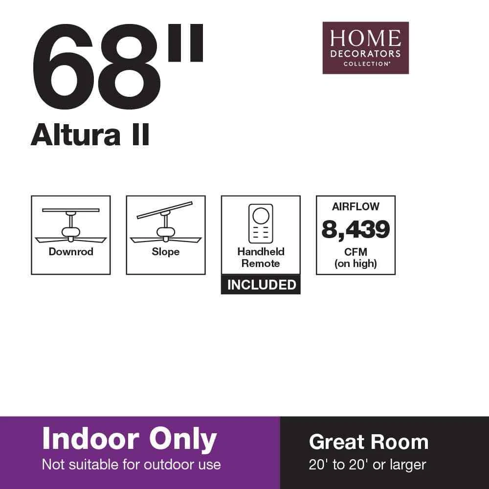 Home Decorators Altura 68 Ceiling Fan Light Kit Shelly Lighting
