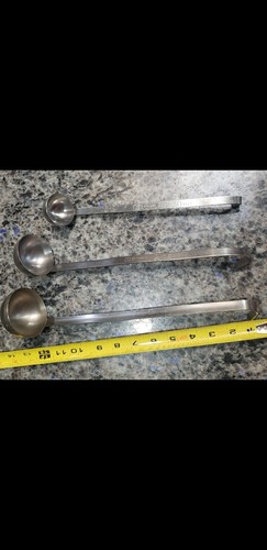 Set Of Three Commercial Grade Ladles 3 oz 2 oz 1 oz 