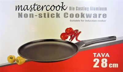 ROTI TAWA PIZZA FLACH PFANNE DOSA ALU DRUCKGUSS ANTIHAFT 24CM / 28CM INDUKTION